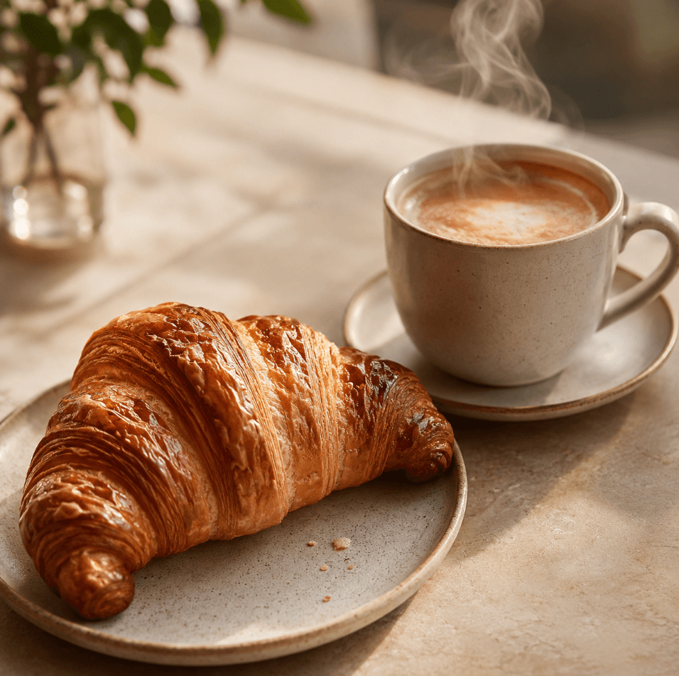 Coffee + Fresh Croissant